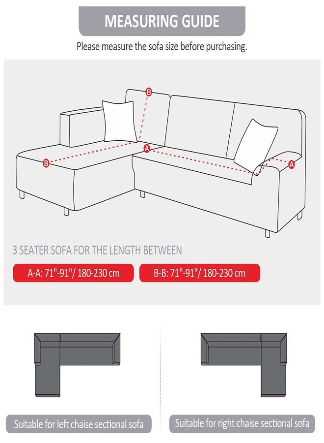 KinCam Sectional Couch Covers L Shape Sofa Covers Super Stretch 2pcs Sofa Slipcovers for 3 + 3 Seaters Sectional Chaise Slipcover with 2pcs Pillow Covers for Pets Kids, Light Grey - Image 5